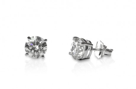 Stud solitaire earrings